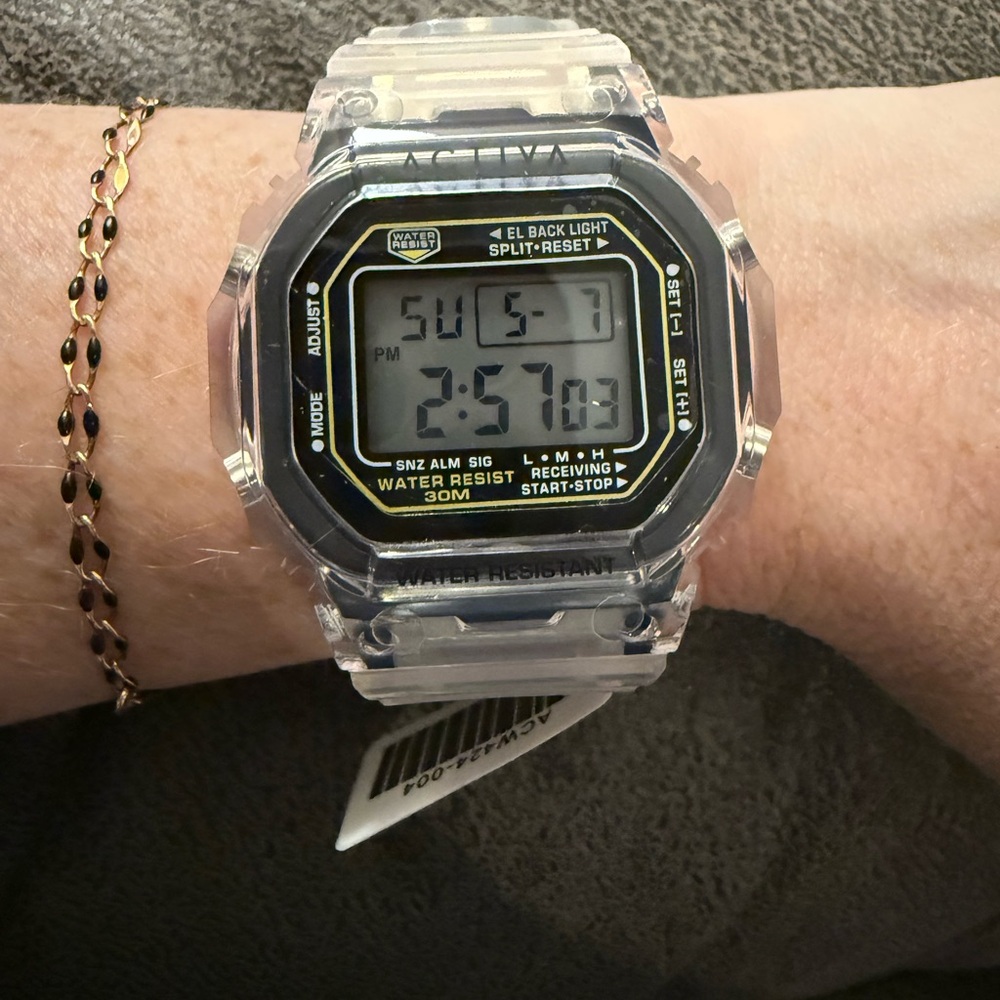 Activa Retro X Invicta Men's Digital Watch - 44.5mm. Transparent